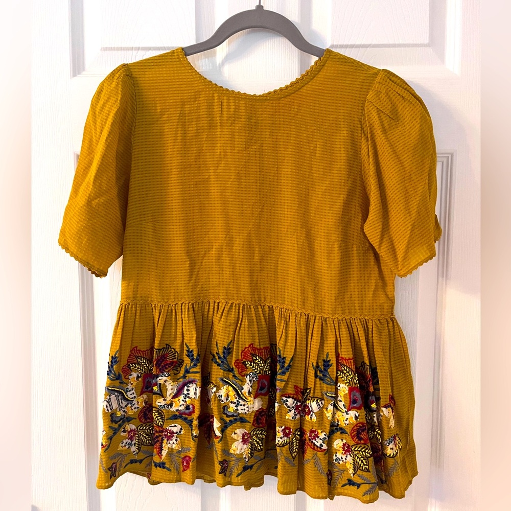 Peplum Blouse with Beaded Detail